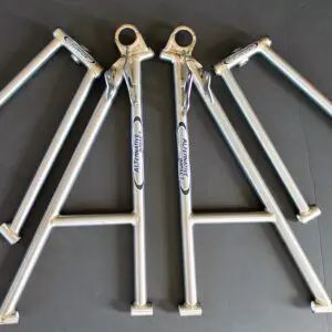A group of Ski-Doo 42.5" Rev Titanium A-Arm Kit with the letter a on them.